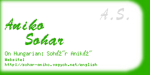 aniko sohar business card